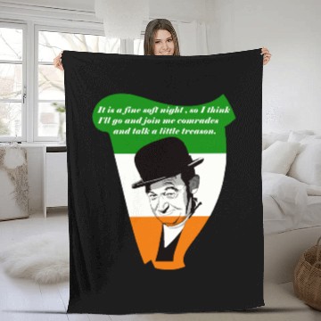 Discover A fine night to talk treason. Fleece Blankets