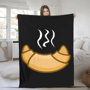 Discover croissant Fleece Blankets