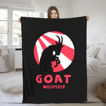 Discover Goat Whisperer cool Mountain Goat. Goat Owner Gift Fleece Blankets