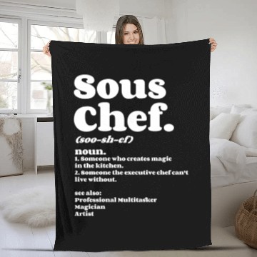 Discover Sous Chef Fleece Blankets
