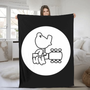 Discover Woodstock, guitar, concert, 1969, hippie Fleece Blankets