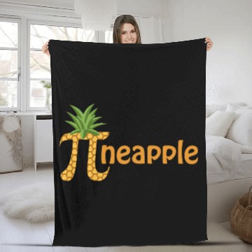 Discover funny pi neapple pi day Fleece Blankets