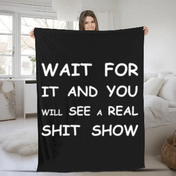 Discover Baby diaper shit show funny Fleece Blankets