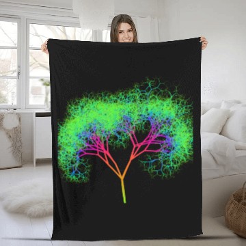 Discover Rainbow tree Gift Fleece Blankets