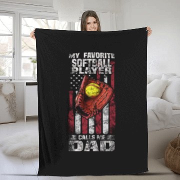 Discover softball dad Fleece Blankets for men - softball dad gifts
