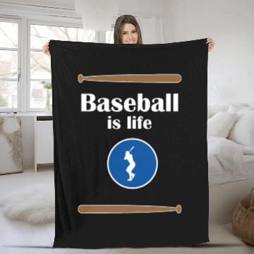 Discover Baseball is life Fleece Blankets