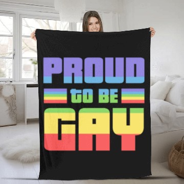 Discover Proud to be Gay - Rainbow, Gay Pride Fleece Blankets