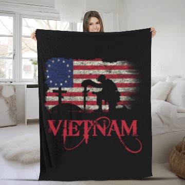 Discover National Vietnam War Veterans Day Betsy Ross flag Fleece Blankets