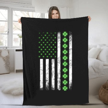 Discover Irish American Flag Fleece Blankets