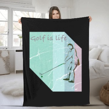 Discover Golf is life - golfer - gift idea - golf club Fleece Blankets