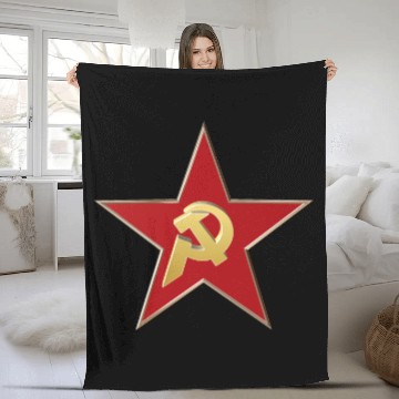 Discover Hammer and sickle Fleece Blankets