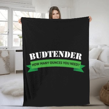Discover Budtender Design Hemp Dispensary Medical Marijuana Fleece Blankets