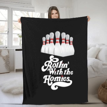 Discover Rollin with my homies - skittles, bowling Fleece Blankets