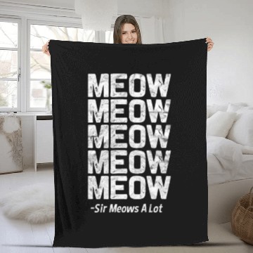 Discover Cat Meow Meow Meow Meow Meow Fleece Blankets