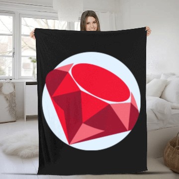 Discover Elegant Ruby Geometric Pattern Fleece Blankets