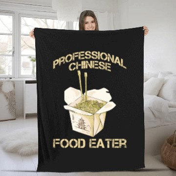 Discover Professional Chinese Food Eater Asian Noodle Lover Fleece Blankets