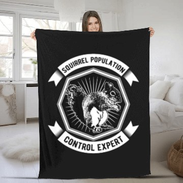 Discover Squirrel Population Control Expert Fleece Blankets