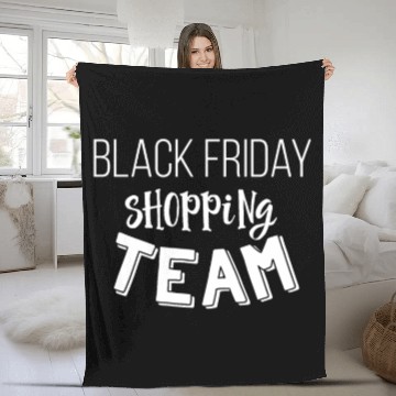 Discover Black Friday Cyber Monday Shopping Team Holiday Fleece Blankets
