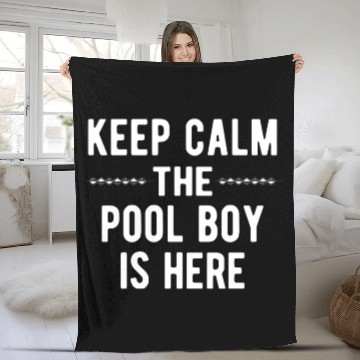 Discover Pool Boy: Keep Calm Fleece Blankets