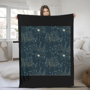 Discover Night Pattern Fleece Blankets