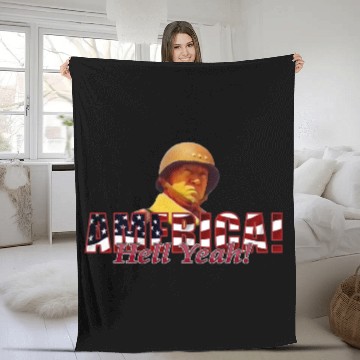 Discover America! Hell Yeah! With Patton Fleece Blankets