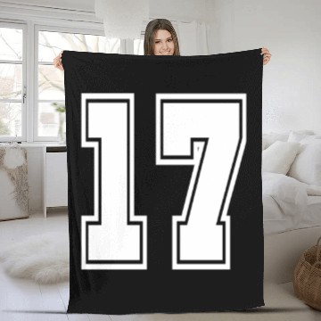 Discover 17 Fleece Blankets number college style football soccer