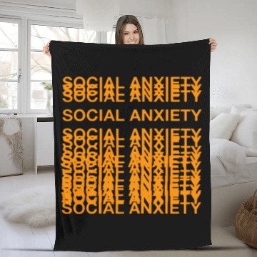 Discover anxiety amazon logo Fleece Blankets