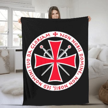 Discover Knights Templar Cross Seal Fleece Blankets
