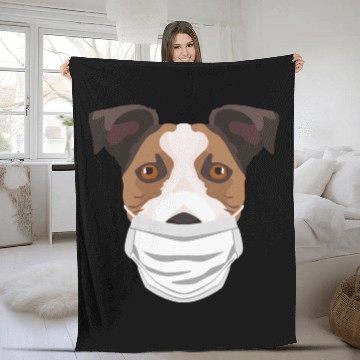 Discover Illustration dog Jack Russell Terrier with respira Fleece Blankets