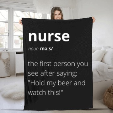 Discover NURSE | funny definition Fleece Blankets