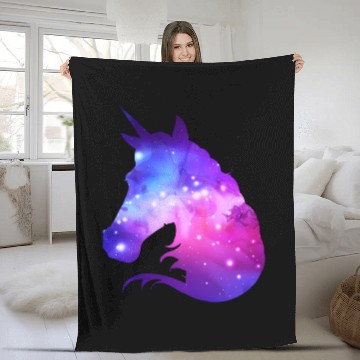 Discover Galaxy Unicorn Fleece Blankets