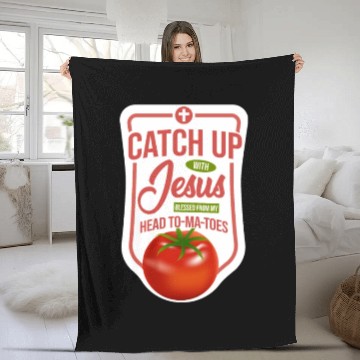 Discover Catch Up With Jesus Fleece Blankets
