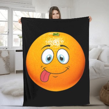 Discover Yummy Orange Fruit Fleece Blankets