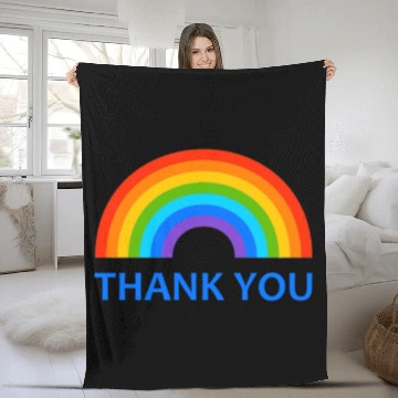 Discover NHS thank you rainbow Fleece Blankets