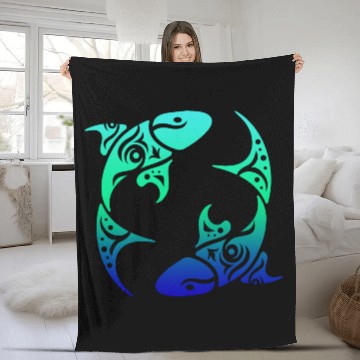 Discover T Tattoo Pisces Horoscope Gift Idea Fleece Blankets