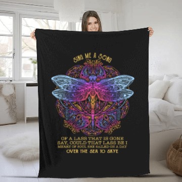 Discover Dragonfly Sing Me A Song Cute Funny Watercolor T S Fleece Blankets