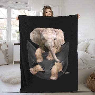 Discover Elephant Pocket Fleece Blankets