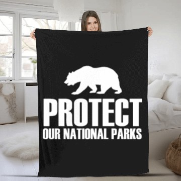 Discover protect our national parks Fleece Blankets