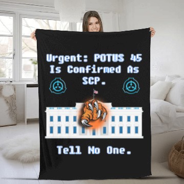 Discover Trump Is SCP-Improved Version Fleece Blankets