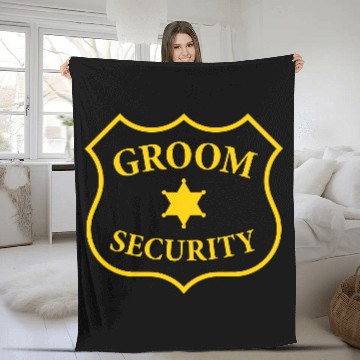 Discover Groom Security Patch (Bachelor Party / Stag Night) Fleece Blankets