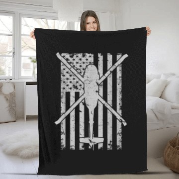 Discover Uh 60 Black Hawk Military Helicopter Patriotic Fla Fleece Blankets