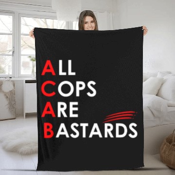 Discover All cops are bastards - ACAB Fleece Blankets