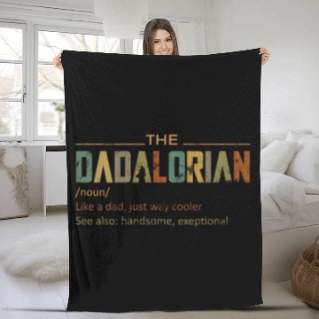 Discover The DADALORIAN, Funny Fathers day gift for dad Fleece Blankets