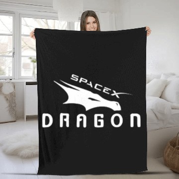 Discover Spacex dragon Nasa Fleece Blankets