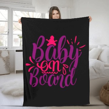 Discover Fleece Blankets of maternity baby on board gift humor fun