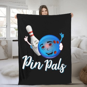 Discover Bowling - Pin Pals Baseball Jerseys Fleece Blankets