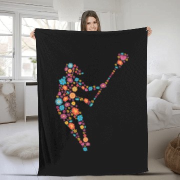 Discover Lacrosse Flower gift for Lacrosse Player Fleece Blankets