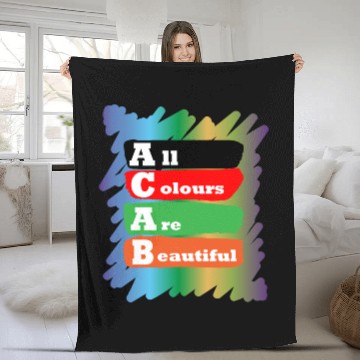 Discover ACAB All colours are beautiful Fleece Blankets