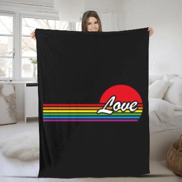 Discover Rainbow Pride Gay Lesbian Love Equality Lgbt Queer Fleece Blankets