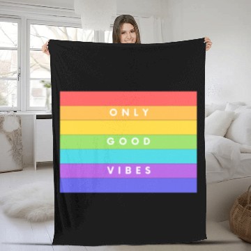 Discover Rainbow Flag LGBT Rights Advocacy and CauseT Fleece Blankets